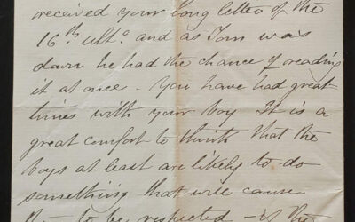 New Westminster, B.C. 6 Nov 1883 Marcus Smith letter to his wife