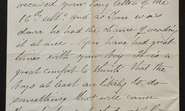 New Westminster, B.C. 6 Nov 1883 Marcus Smith letter to his wife