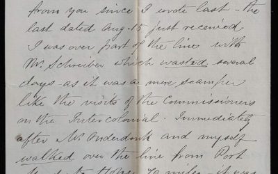 New Westminster, B.C. 31 Aug 1883 Marcus Smith letter to his wife