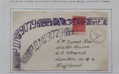 Brilliant, B.C. 21 Nov 1931 3c P.O.N. 9079 Roller Cover and piece (2)