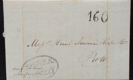 Halifax, N.S. 1 Aug 1825 2pg prestamp FLS to Porto w/ contents