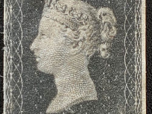 G.B. #1 F/VF Unused 1840 1d Black, position F-D, Plate 2