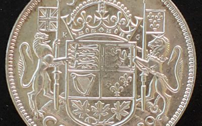 Canada MS62 1939 George VI Silver 50 Cents