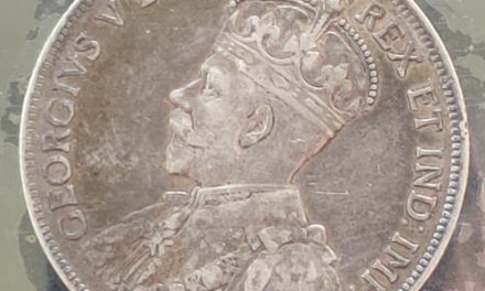 Canada ICCS VF30 1916 George V Silver 50 Cents