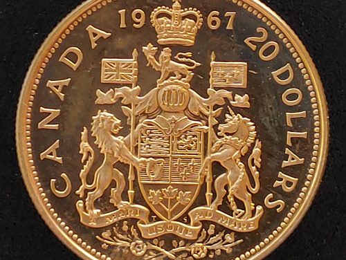 Canada BU 1967 Centennial Gold $20 .529oz AGW