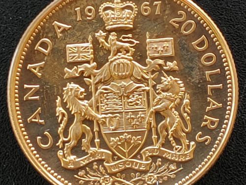 Canada BU 1967 Centennial Gold $20 .529oz AGW