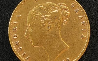 G.B./Colonial Cda VF+ 1866 Queen Victoria Gold Half Sovereign