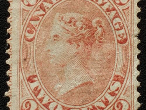 Canada #20iv VF Used 1859/64 2c Imprint at left