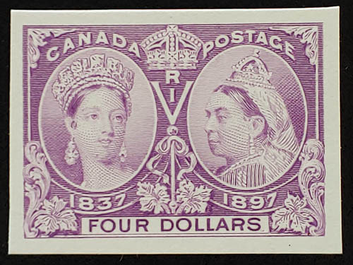 Canada #64P VF 1897 $4 Jubilee Plate Proof, 650 issued