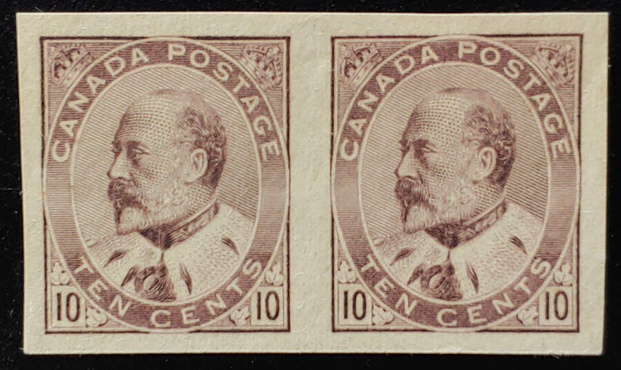 Canada #93a VF Unused 1903 10c Imperf Pair issued $1500.