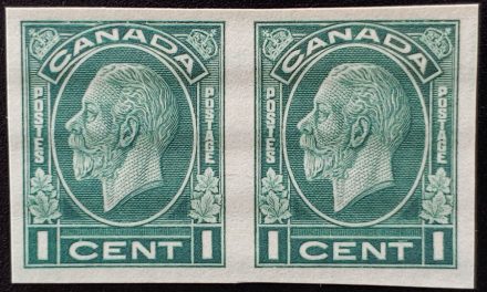 Canada #195c VFNH 1932 1c Rotary Press Imperforate Pair