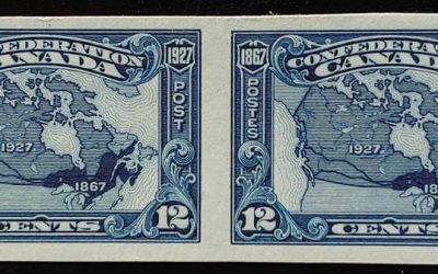 Canada #145a VFNH 1927 12c Imperforate Pair, 250 issued