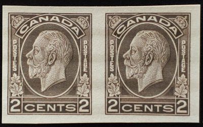 Canada #196c VFNH 1932 2c Imperforate Pair, only 150 printed