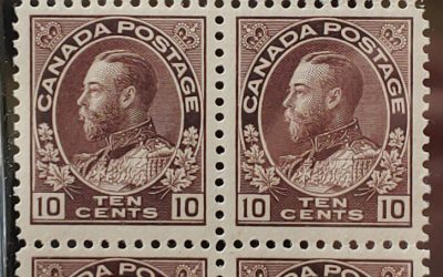 Canada #116 Mint 2 Never Hinged Inscription Block of Four