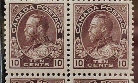 Canada #116 Mint 2 Never Hinged Inscription Block of Four