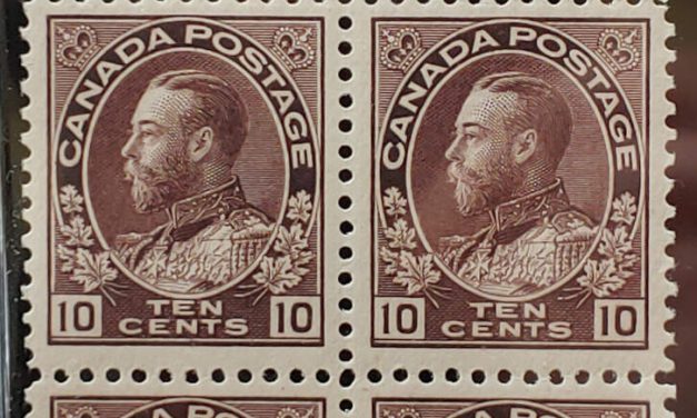 Canada #116 Mint 2 Never Hinged Inscription Block of Four