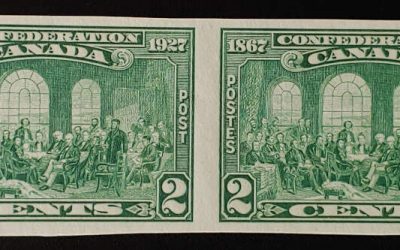 Canada #142a VFNH 1927 2c Imperforate Pair, 250 produced