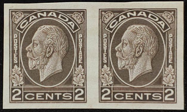 Canada #196c VF Mint 1932 2c George V Imperforate Pair