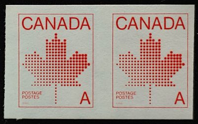 Canada #908a F/VF Never Hinged 1981 30c Imperforate Pair