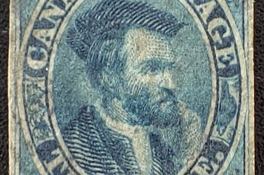 Canada #7 Fine Used 1855 10d Blue Thin Paper