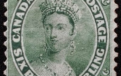 Canada #18 Fine Unused 1859/64 12.5c Yellow Green