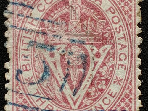 British Columbia #15 Fine Used HHR 1869 Perf 12.5