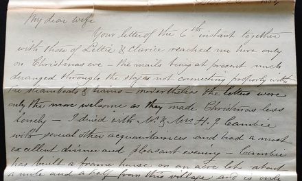 C.P.R. Engineer’s Office Kamloops 26 Dec 1884 Marcus Smith letter