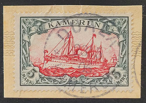 Cameroun #19 1906 CDS Used on piece, two expert’s marks on back