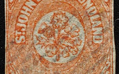 Newfoundland #12 Fine Used 1860 4d Orange Imperforate