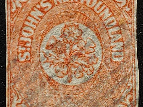 Newfoundland #12 Fine Used 1860 4d Orange Imperforate