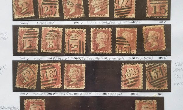 G.B. #33 Used 1864 1d Red Plates 199-218, 220-2, 225