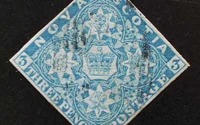 Nova Scotia #2 VF Used 1857 3d Blue