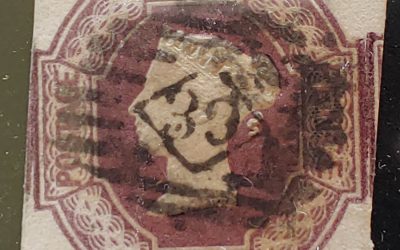 G.B. #7 Used 1854 embossed 6 Pence Queen Victoria