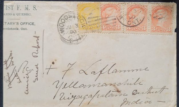 Canada 3 Jun 1890 10c Small Queen Cover to India