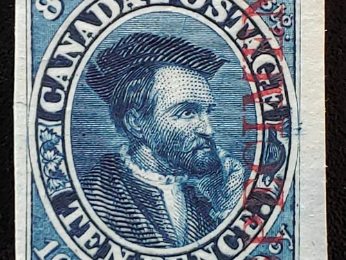 Canada #7Pi VF 10d Cartier Specimen Plate Proof