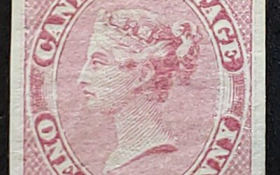 Canada #8 VF Mint HHR OG 1857 1/2d Rose, 1988 BPA Certificate