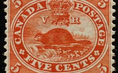 Canada #15 Fine Unused 1859 5c Beaver shade