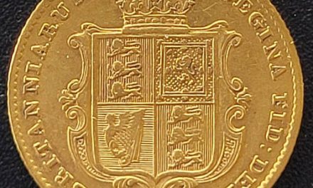 G.B./Colonial Canada VF+ 1844 QV Shield Gold 1/2 Sovereign