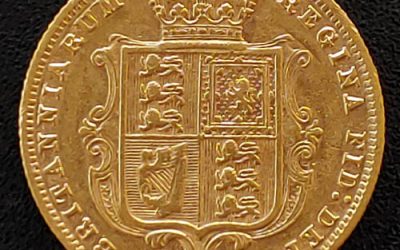 G.B./Colonial Canada VF+ 1877 Queen Victoria Shield Half Sovereign