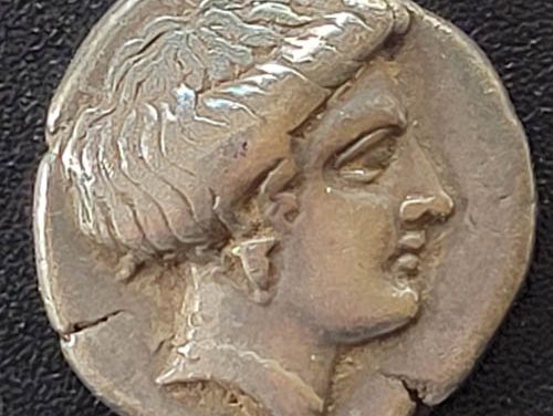 Greek/Euboea-Chalcis 369-336 BC 3.67gm Silver Drachm