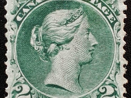 Canada #24 VF Mint HR 1868 2c Large Queen