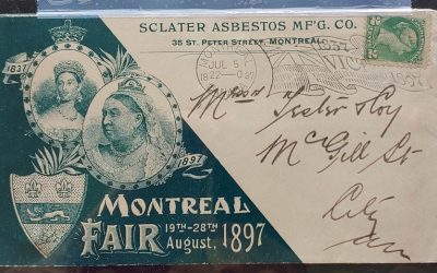 Montreal Fair #36 5 Jul 1897 2c SQ Montreal Flag Illustrated Cover