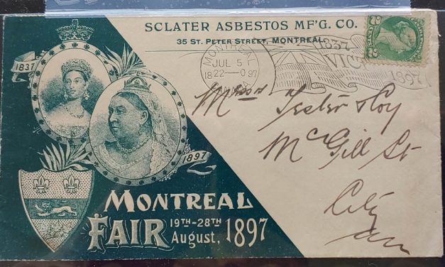 Montreal Fair #36 5 Jul 1897 2c SQ Montreal Flag Illustrated Cover