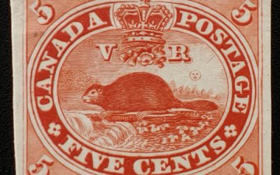 Canada #15P VF 1867 5c Vermilion Plate Proof