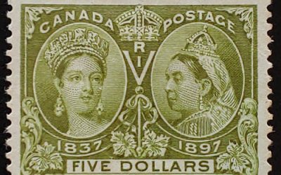 Canada #65 F/VF Mint HHR 1897 $5 Jubilee