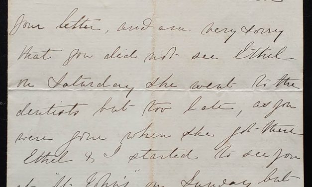 Ann Smith Ottawa letter to her daughter Clarice