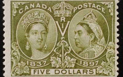 Canada #65 fresh & Fine Mint 1897 $5 Jubilee