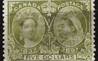 Canada #65 F/VF Used 1897 $5 Jubilee