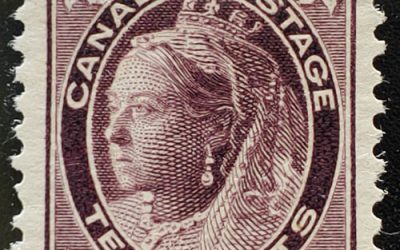 Canada #73 VF Mint HR 1897 10c QV Leaf