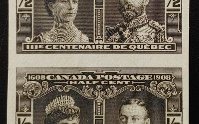Canada #96ii VF Unused 1908 1/2c Imperforate Shade Pair